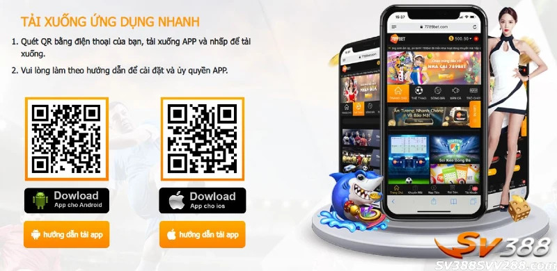 Các bước tải app SV388