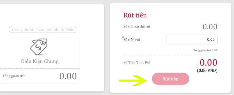 Số tiền cần rút tại SV388